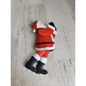 Vintage Dept 56 metal jointed Santa Claus ornament Xmas